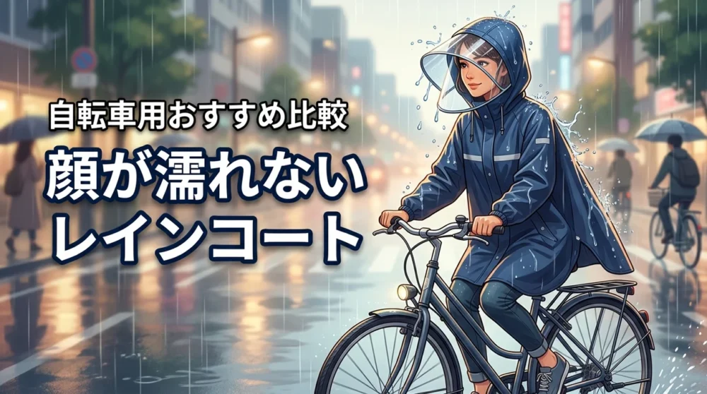顔が濡れない自転車レインコートは？最新おすすめ特集